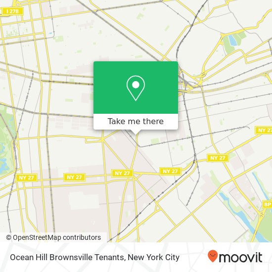 Mapa de Ocean Hill Brownsville Tenants