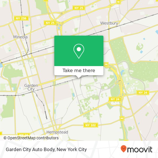 Garden City Auto Body map