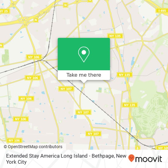 Mapa de Extended Stay America Long Island - Bethpage