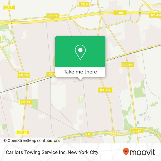 Carliots Towing Service Inc map