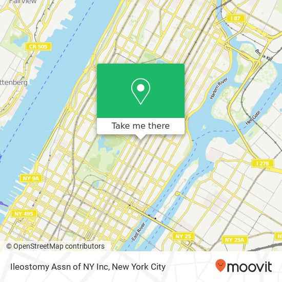 Ileostomy Assn of NY Inc map
