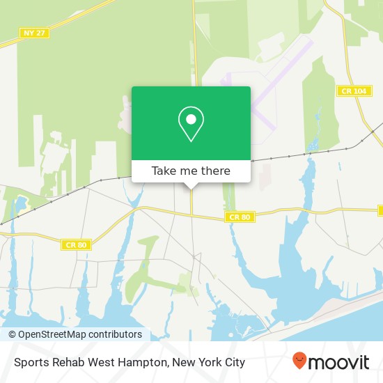 Sports Rehab West Hampton map