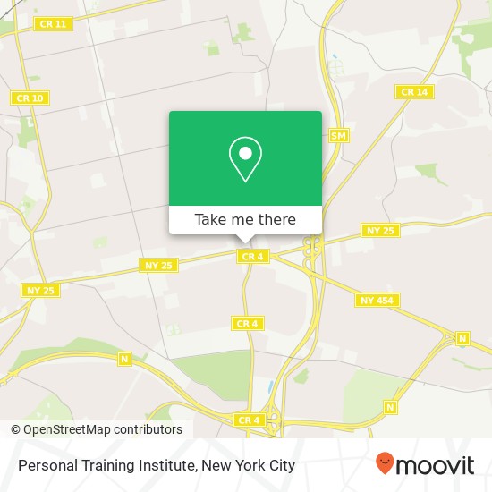 Personal Training Institute map