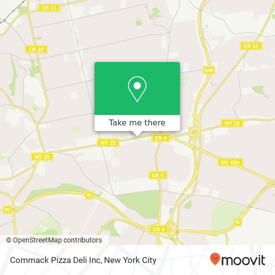 Commack Pizza Deli Inc map