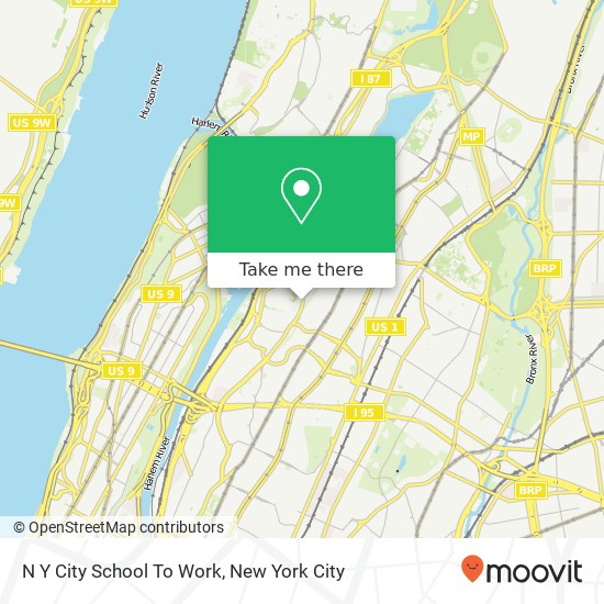 N Y City School To Work map