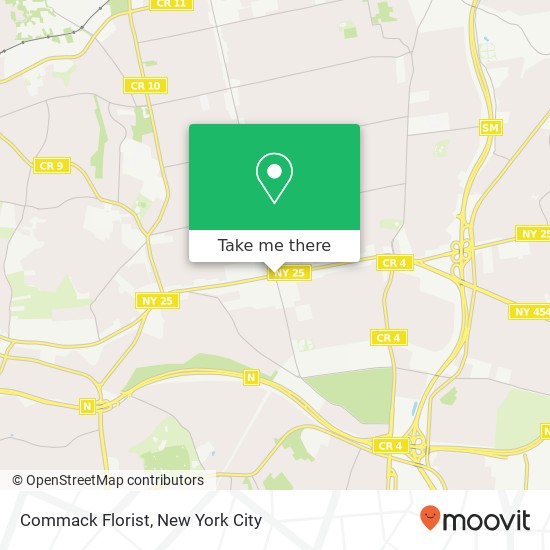 Commack Florist map