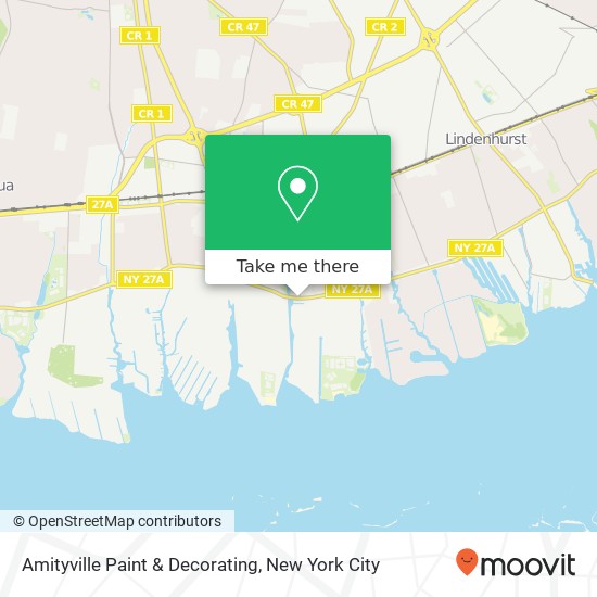 Amityville Paint & Decorating map