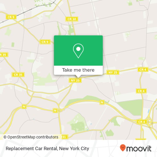 Replacement Car Rental map