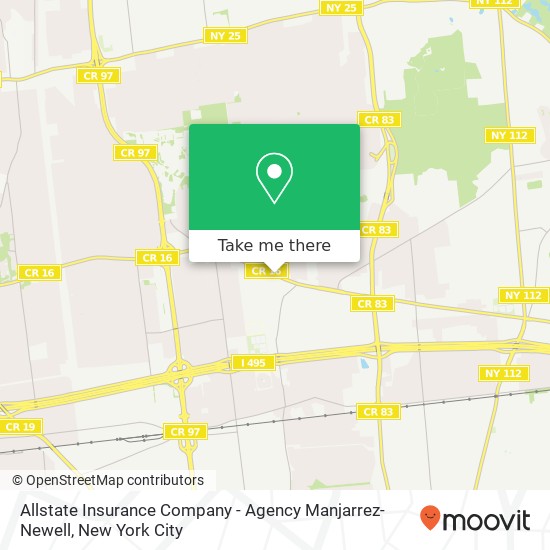 Allstate Insurance Company - Agency Manjarrez-Newell map