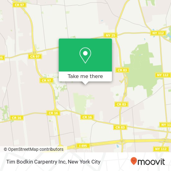 Mapa de Tim Bodkin Carpentry Inc