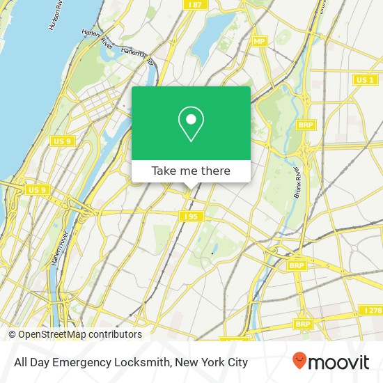 Mapa de All Day Emergency Locksmith