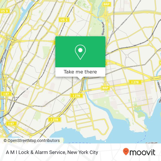 A M I Lock & Alarm Service map