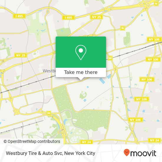 Westbury Tire & Auto Svc map