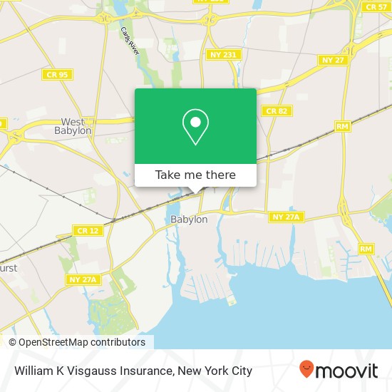 William K Visgauss Insurance map