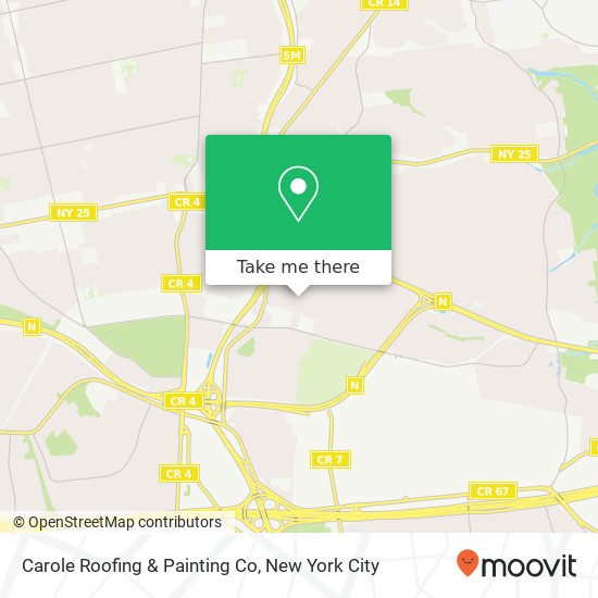 Mapa de Carole Roofing & Painting Co