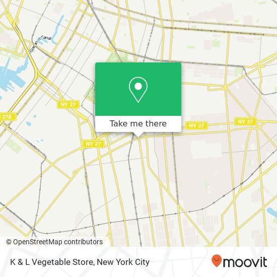 Mapa de K & L Vegetable Store