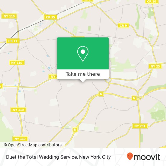 Duet the Total Wedding Service map