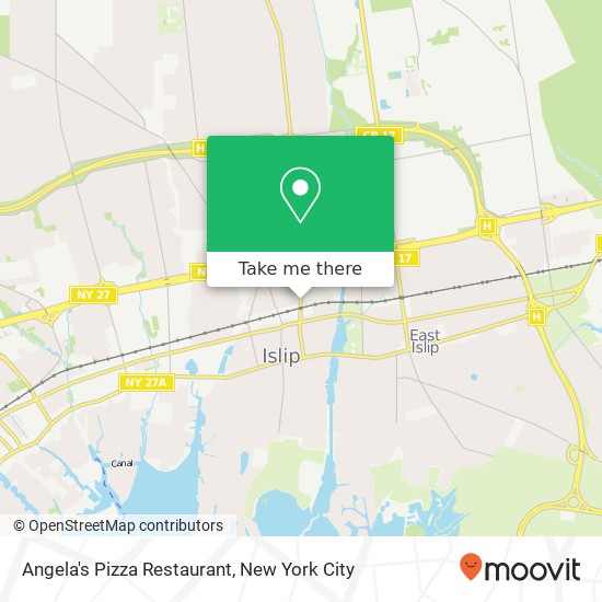 Mapa de Angela's Pizza Restaurant