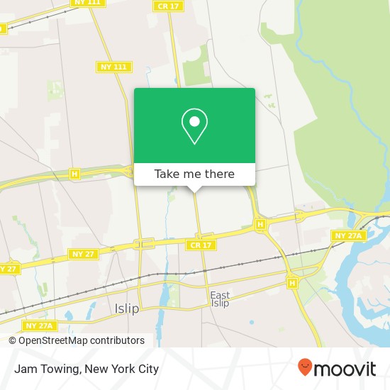 Jam Towing map