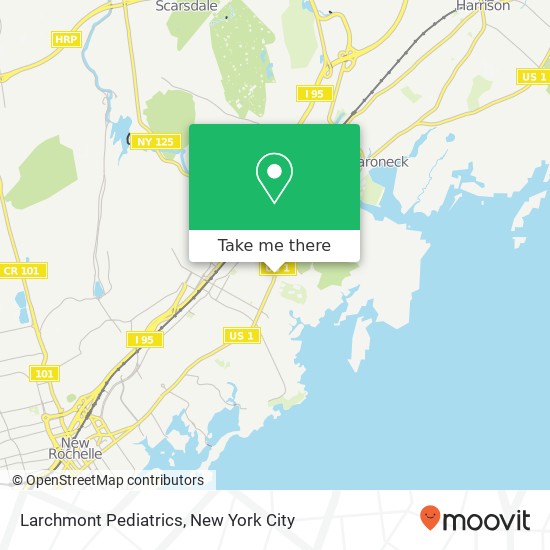 Mapa de Larchmont Pediatrics