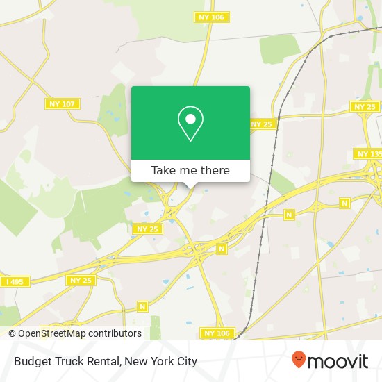 Budget Truck Rental map