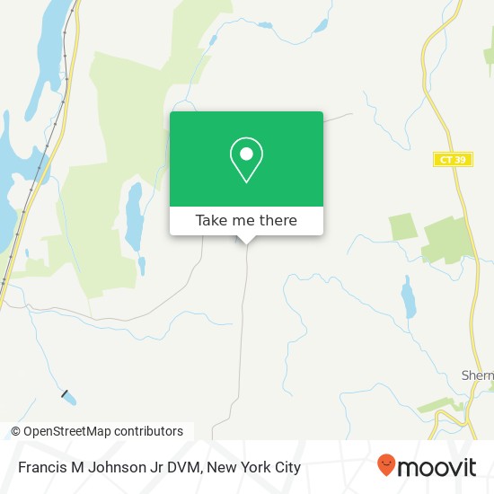Francis M Johnson Jr DVM map