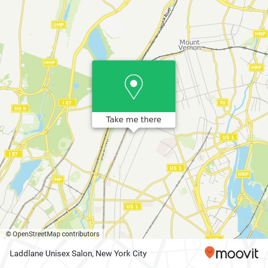 Mapa de Laddlane Unisex Salon