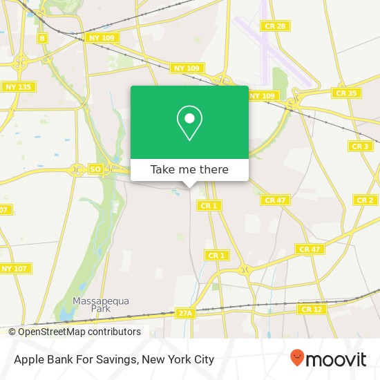Mapa de Apple Bank For Savings