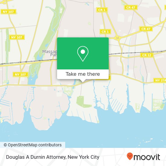 Douglas A Durnin Attorney map
