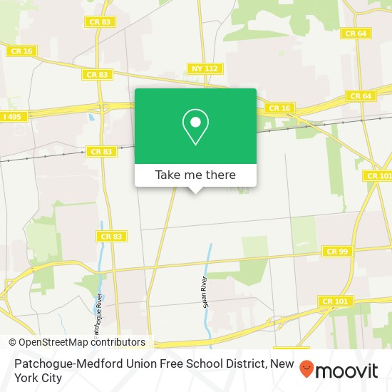 Patchogue-Medford Union Free School District map