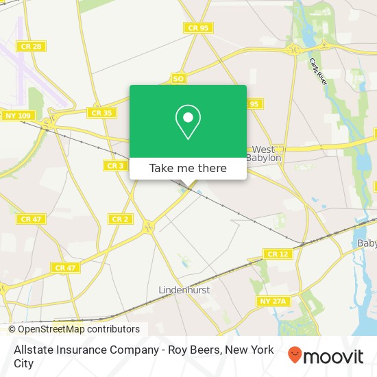 Allstate Insurance Company - Roy Beers map