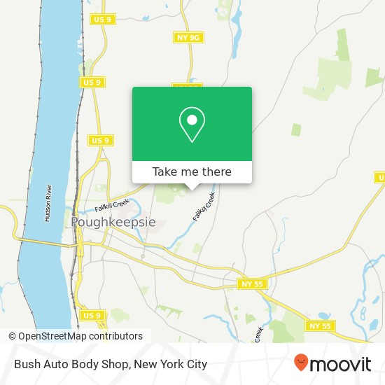 Bush Auto Body Shop map