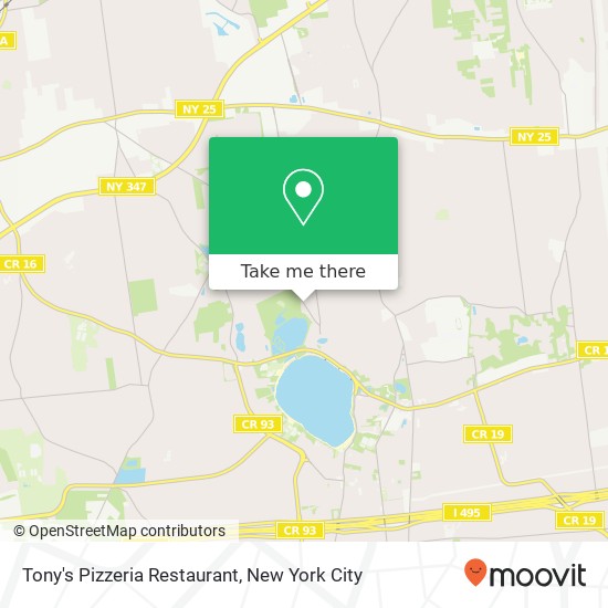 Mapa de Tony's Pizzeria Restaurant