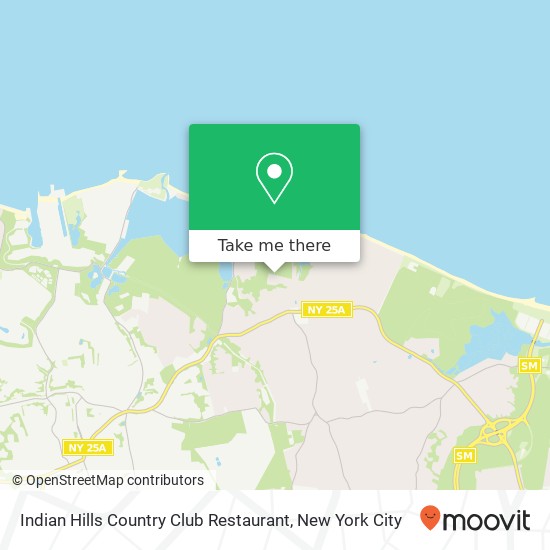 Mapa de Indian Hills Country Club Restaurant