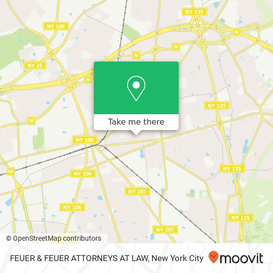 FEUER & FEUER ATTORNEYS AT LAW map