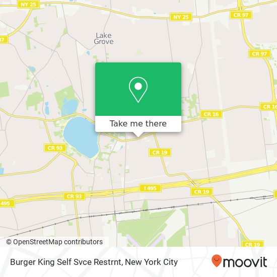 Mapa de Burger King Self Svce Restrnt