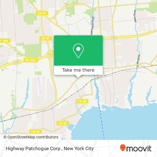 Highway Patchogue Corp. map