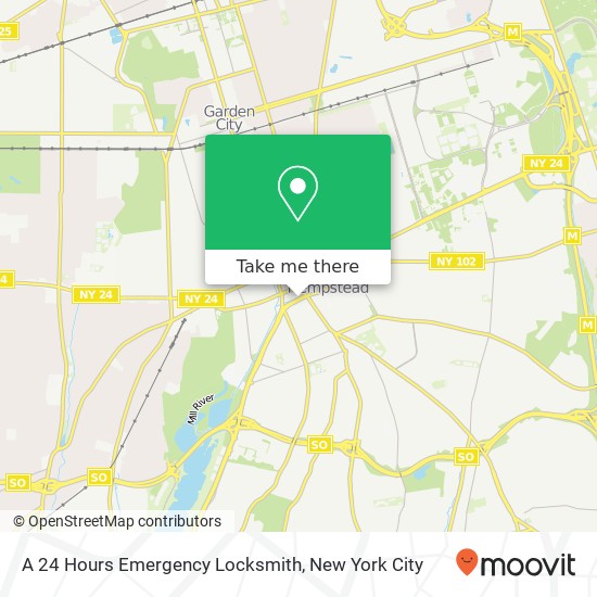 Mapa de A 24 Hours Emergency Locksmith