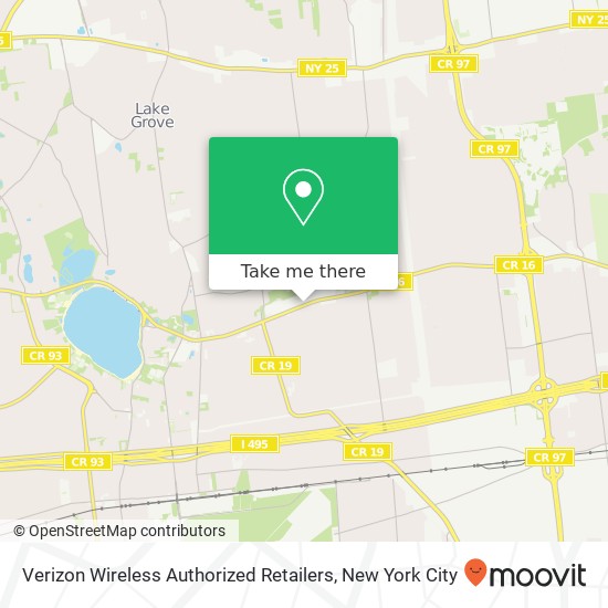 Mapa de Verizon Wireless Authorized Retailers