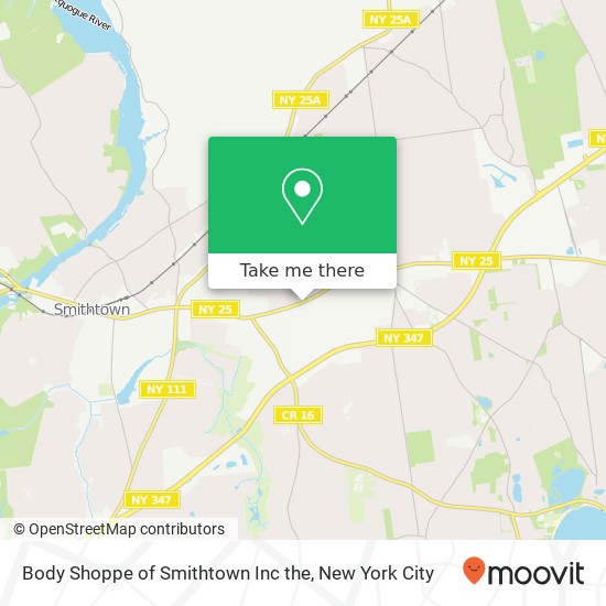 Body Shoppe of Smithtown Inc the map