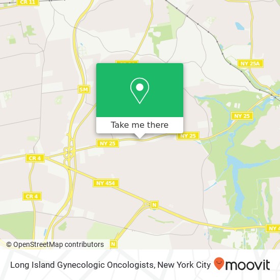 Long Island Gynecologic Oncologists map