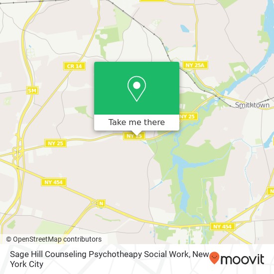 Mapa de Sage Hill Counseling Psychotheapy Social Work