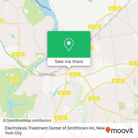 Electrolysis Treatment Center of Smithtown Inc map