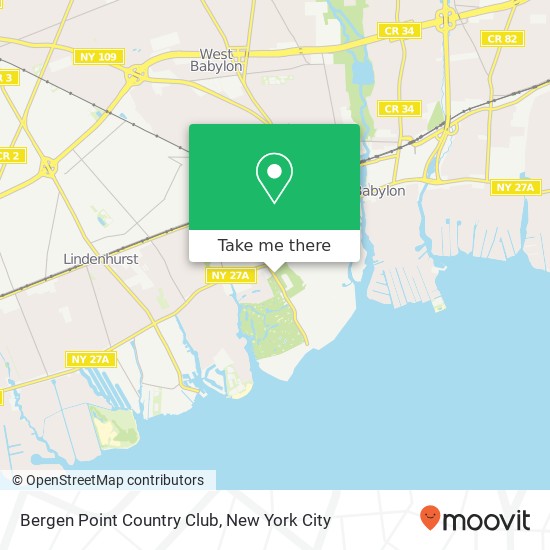 Mapa de Bergen Point Country Club