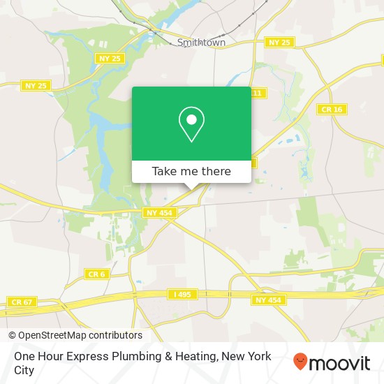 Mapa de One Hour Express Plumbing & Heating