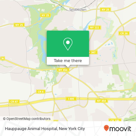 Hauppauge Animal Hospital map