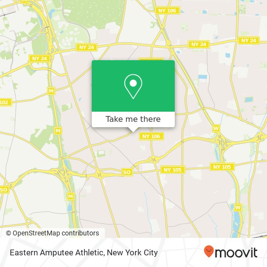 Eastern Amputee Athletic map