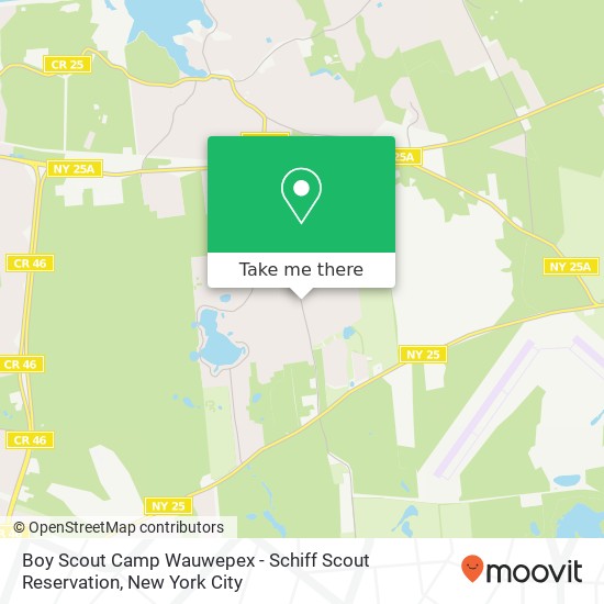 Boy Scout Camp Wauwepex - Schiff Scout Reservation map