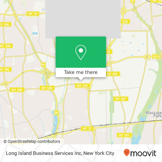 Mapa de Long Island Business Services Inc