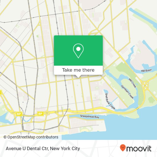 Avenue U Dental Ctr map